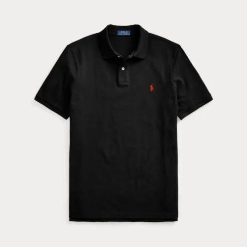 Basic black polo shirt